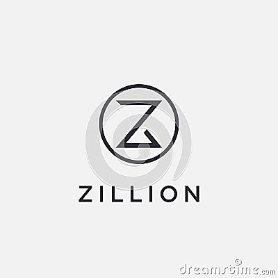 Minimalist letter Z logo icon vector Vector Illustration