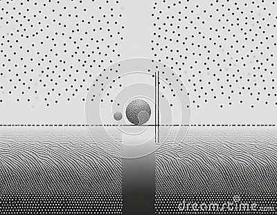 Minimalist Line Art with Abstract Geometric Patterns Clean, Simple, Modern Monochrome Background Design Stock Photo