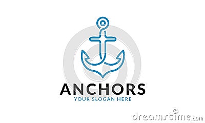 Anchor logo template Vector Illustration