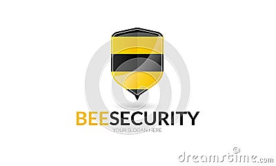 Bee Secure Logo Template Stock Photo