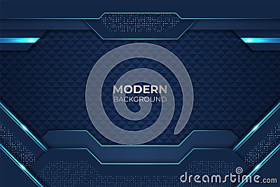 Minimalist Modern Futuristic Style Glow Blue Background with Halftone Effect Vector Illustration