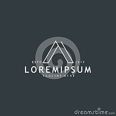 Minimalist and modern initial A logo design Vector Illustration