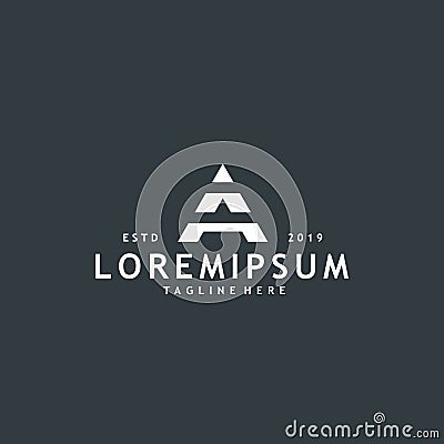 Minimalist and modern initial A logo design Vector Illustration