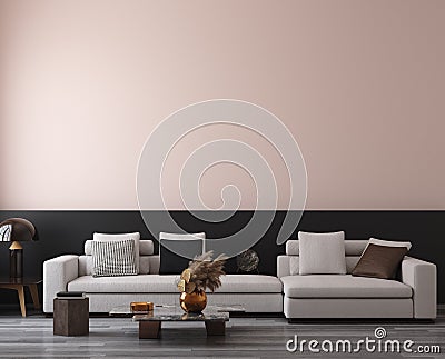 Minimalist modern living room interior Stock Photo