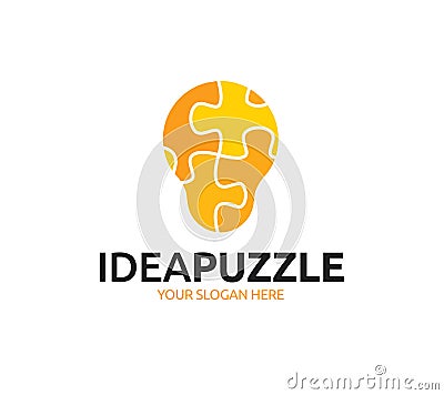 Idea Puzzle Logo Template Vector Illustration