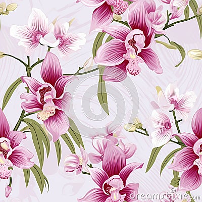 Minimalist orchid pattern for a minimalist home Stock Photo