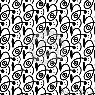 Minimalist pattern with creative ornament Vector Illustration
