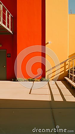 minimalist photo of geometry in a small amount of colors and forms. Ai generative Stock Photo