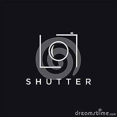 Minimalist photography camera logo icon vector template Vector Illustration