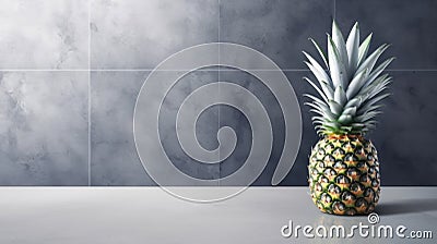 Minimalist Pineapple: Dramatic Surfaces And Varied Textures Stock Photo