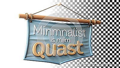 Minimalist quest banner, simple design, adventure, and journey theme png transparent image Generative AI Stock Photo