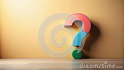 Unlocking Solutions A Minimalist Question Mark Design for Problem Solving FAQs and Support Stock Photo