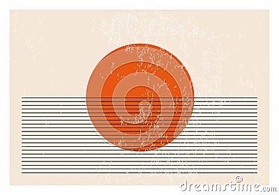 Minimalist 20s geometric abstract background design, vector primitive shapes Vector Illustration