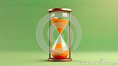 minimalist shoot captures the essence of time using a sandglass (hourglass) concept Stock Photo