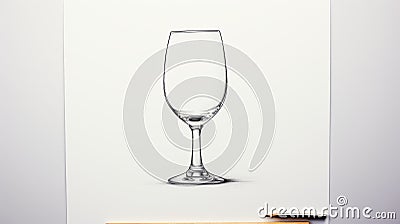 Minimalist Simple Art Belgian Dubbel With Pen Stock Photo