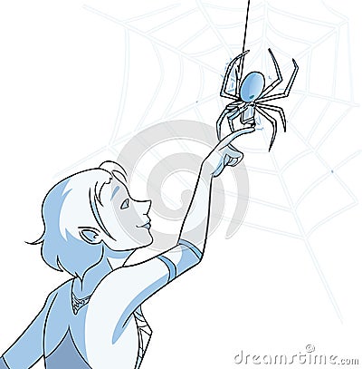 Minimalist spider web design with clean lines and geometric patterns in a modern abstract style Stock Photo