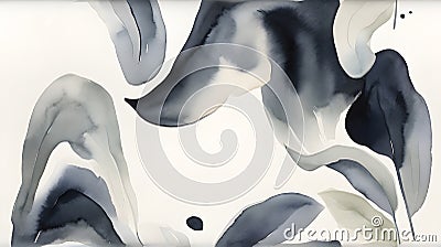 A minimalist watercolor abstract pattern Stock Photo