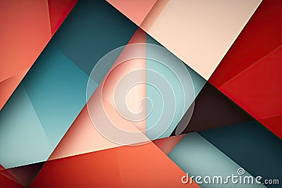 minimalistic abstract background with overlapping triangles, creating a sense of harmony and balance Stock Photo