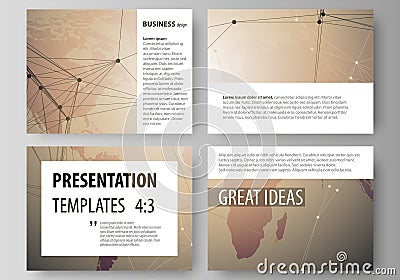 The minimalistic abstract vector illustration of the editable layout of the presentation slides design business Vector Illustration