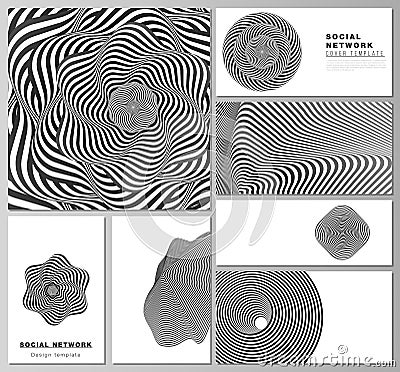 The minimalistic abstract vector layouts of modern social network mockups in popular formats. Abstract 3D geometrical Stock Photo