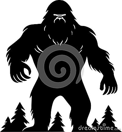 Bigfoot - minimalist and flat logo - vector illustration Vector Illustration