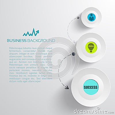 Minimalistic Business Concept Vector Illustration