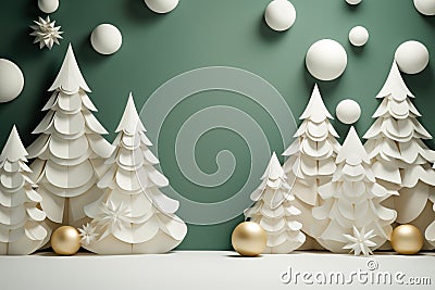 Minimalistic Christmas Background: Festive Simplicity Stock Photo