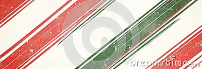 Minimalistic diagonal pattern in red and green creating a festive design Stock Photo