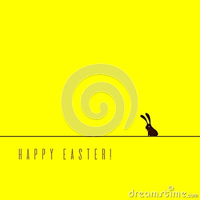 Minimalistic Easter card Vector Illustration