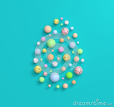 Minimalistic Easter illustration. Cartoon Illustration