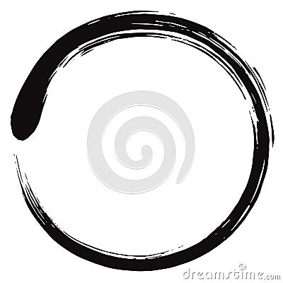 Minimalistic Enso Zen Circle Vector Vector Illustration