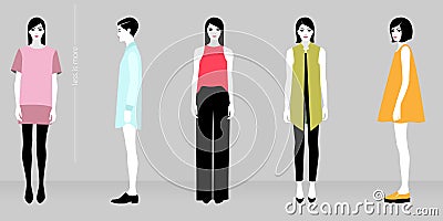 Minimalistic fashion Vector Illustration