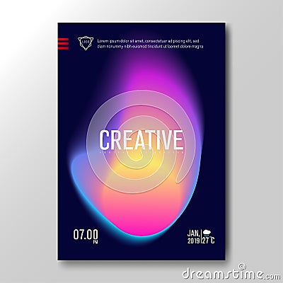 Modern Fluid Blurred Gradient with soft colorful Background for Poster, Invitation Card, Brochure, Advertising, Placard, Music Stock Photo