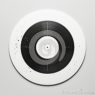 Minimalistic Hip Hop Record Design With Futuristic Optics Stock Photo