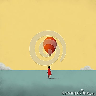 Minimalistic Illustration Of Childhood Fever Cartoon Illustration