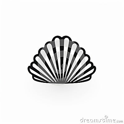 Minimalistic Japanese Shell Icon For Web Design Stock Photo
