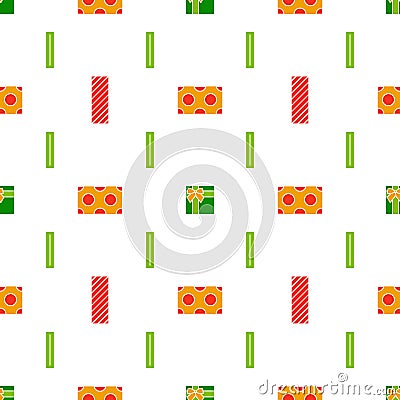 Minimalistic Pattern for Holiday Gifts. Patterned boxes on a white background. Surprise, present. Festive event New Year Vector Illustration