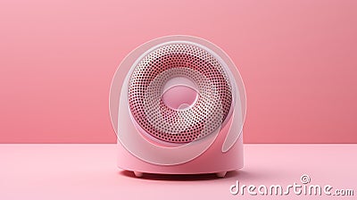 Minimalistic Portable Speaker On Pink Background Stock Photo