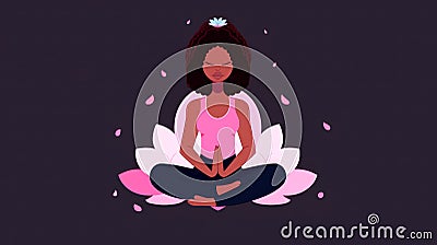 Minimalistic Serenity: Female Yoga Student in Lotus Meditation Stock Photo