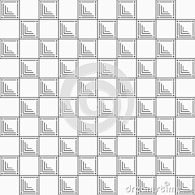 Minimalistic square pattern. Vector Illustration