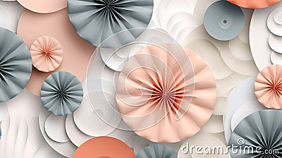 minimalistic style of 3D floral design that will add freshness to your background: delicate flowers, Stock Photo