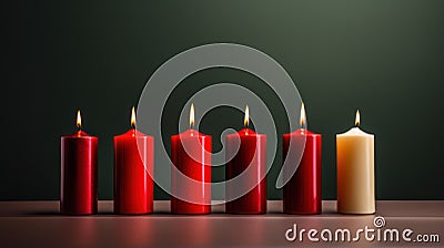 Minimalistic Superb Clean Image of Advent Candles AI Generated Cartoon Illustration