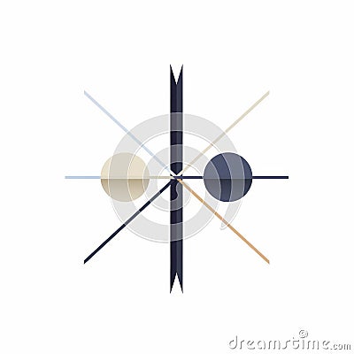 Minimalistic Vector Logo With Triangular Shapes In Hilma Af Klint Style Stock Photo