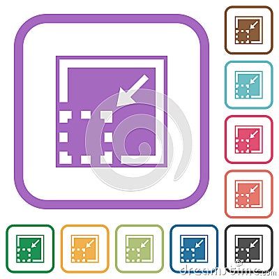 Minimize element solid simple icons Vector Illustration