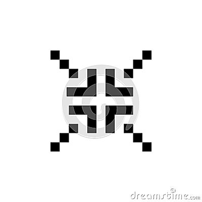 Minimize, maximize, screen and arrow icon. Perfect for application, web, logo, game and presentation template. icon design pixel Vector Illustration