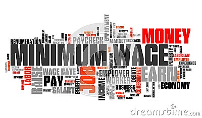 Minimum pay Stock Photo