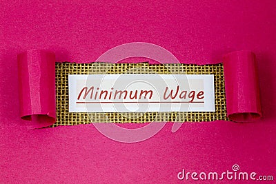 Minimum wage employment workplace labor regulation gender discrimination Stock Photo