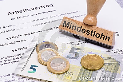 Minimum wages in Germany Stock Photo
