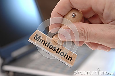 Minimum wages in Germany Stock Photo