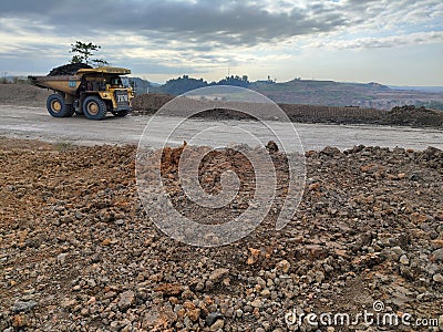 Mining activity of Coal, Nickel, Cobalt, lithium. Editorial Stock Photo